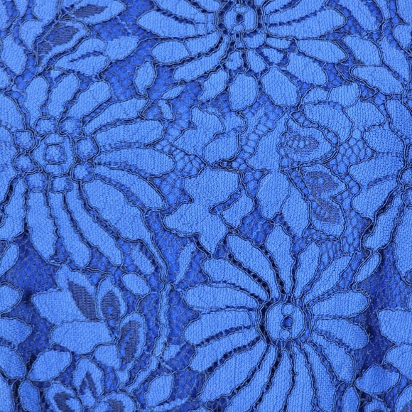 Tommy Hilfiger NEW Women's 12 Royal Blue Floral Lace Cocktail Modest Shift Dress - Picture 7 of 12